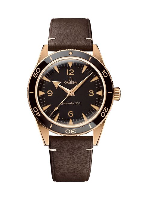 Omega Seamaster 300 41mm Brązowy Brązowe złoto