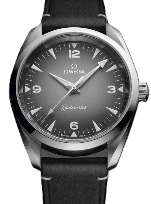 Omega Seamaster Railmaster Szary 38 mm Stal