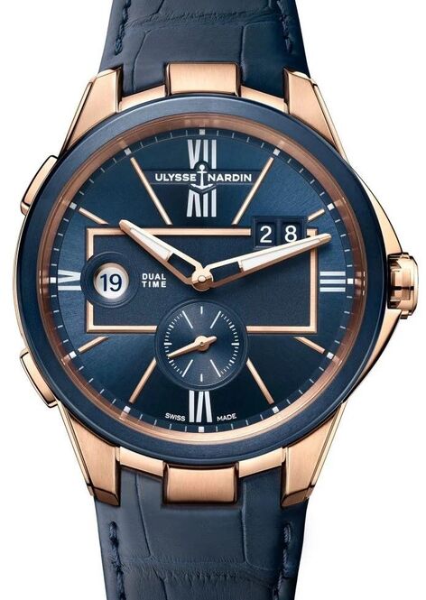 Ulysse Nardin Blast Dual Time Niebieski 42 mm Złoto różowe