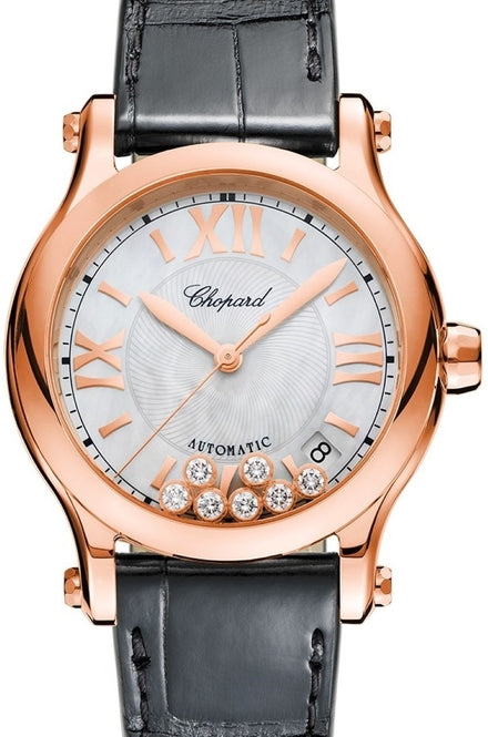 Chopard Happy Sport Mother of Pearl 36mm Rose Gold 