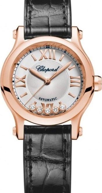 Chopard Happy Sport Silver 30mm Rose Gold 