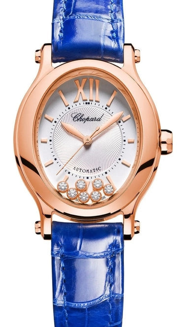 Chopard Happy Sport Oval Silver 29mm Rose Gold 