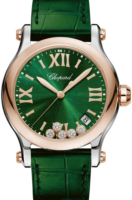 Chopard Happy Sport Green 36mm Gold/Steel 