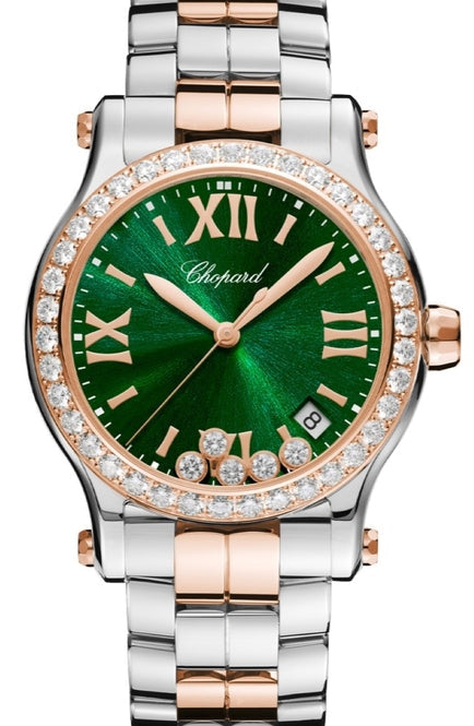 Chopard Happy Sport Green 36mm Gold/Steel 