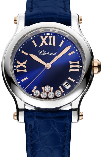 Chopard Happy Sport Diamonds Blue 36mm Steel 