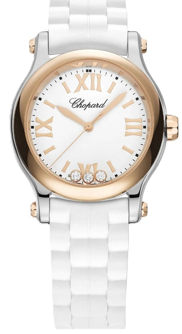 Chopard Happy Sport White 30mm Gold/Steel 