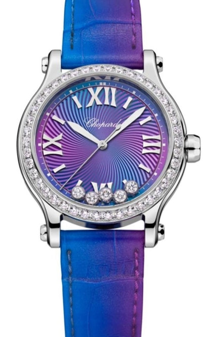 Chopard Happy Sport Diamonds Purple 33mm Steel 