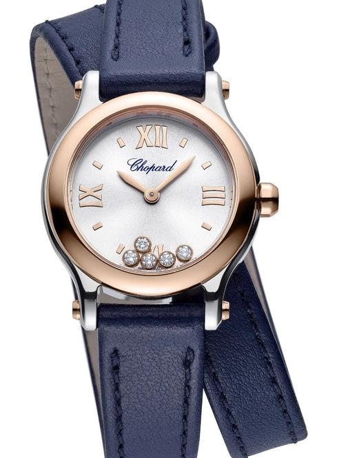 Chopard Happy Sport Silver 25mm Rose Gold 