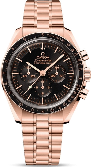 Omega Speedmaster Moonwatch 42mm Czarny Złoto Sedna