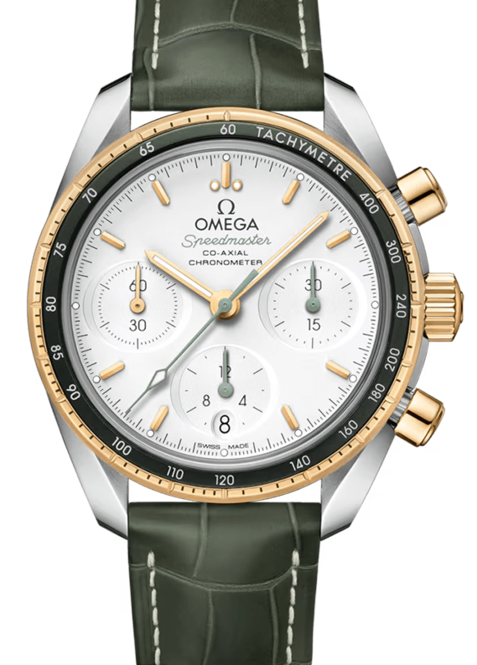Omega Speedmaster Bialy 38 mm Zloto/Stal