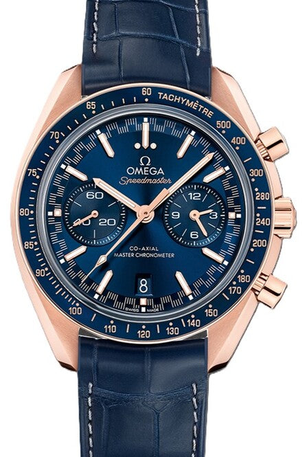 Omega Speedmaster Racing Niebieski 44.25 mm Zloto rozowe