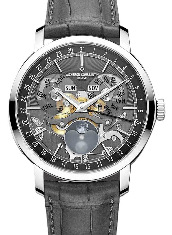 Vacheron Constantin Traditionnelle Szary 41 mm Złoto białe