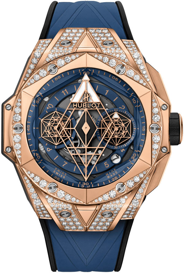 Hublot Big Bang Sang Bleu Blue 45mm Rose Gold 