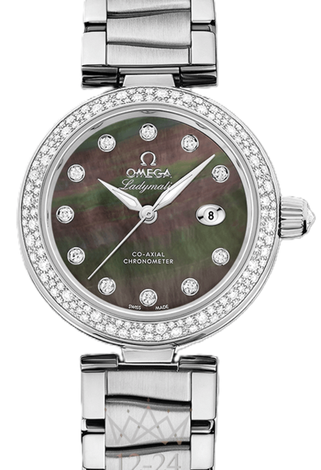 Omega De Ville Ladymatic Masa perlowa 34 mm Stal