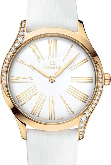 Omega De Ville Trésor White 36 mm Yellow Gold 