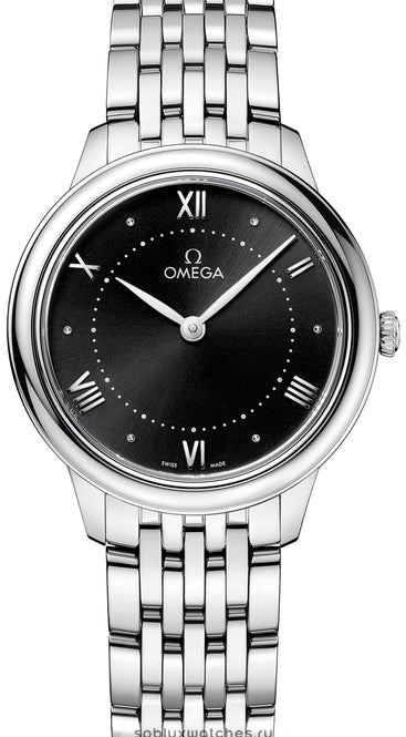 Omega De Ville Prestige 30 mm Stal Czarny