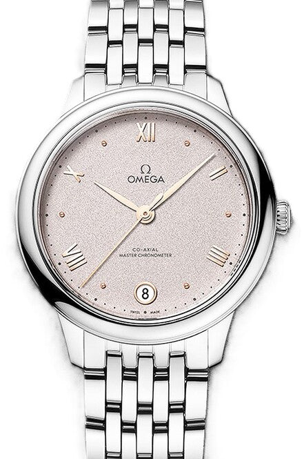 Omega De Ville Prestige Szary 34 mm Stal
