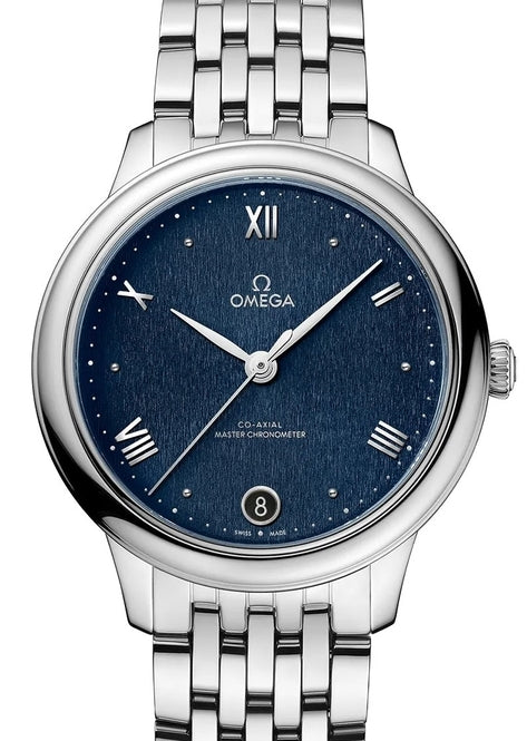 Omega De Ville Co-Axial Niebieski 34 mm Stal