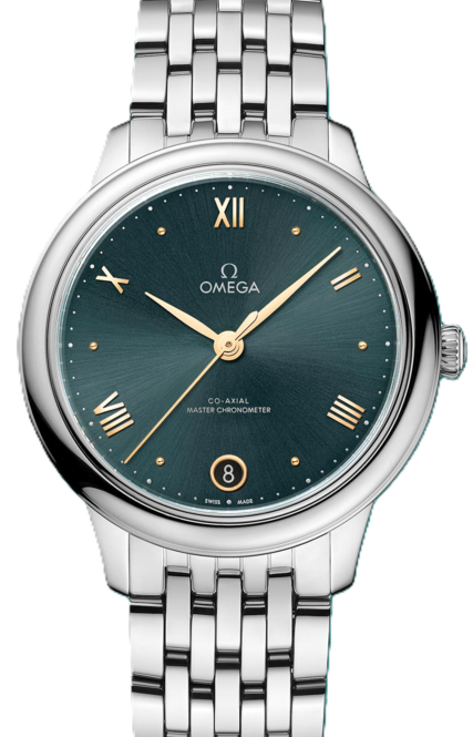 Omega De Ville Prestige Zielony 34 mm Stal