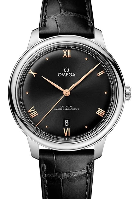 Omega De Ville Co-Axial Czarny 40 mm Stal
