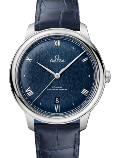 Omega De Ville Co-Axial Niebieski 40 mm Stal