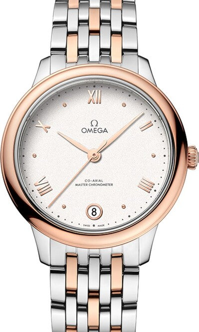 Omega De Ville Prestige Srebrny 34 mm Zloto/Stal