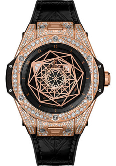 Hublot Big Bang Sang Bleu Czarny 39mm Złoto różowe