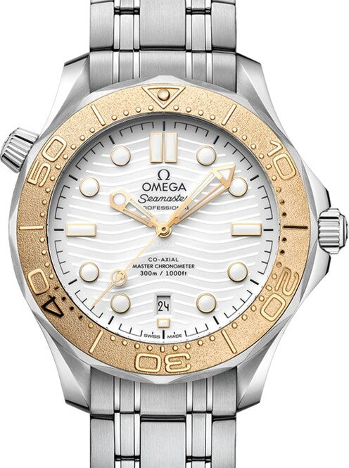 Omega Seamaster Diver 300 M Bialy 42 mm Stal