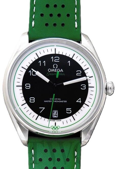Omega Seamaster Olympic Czarny 39.5 mm Stal