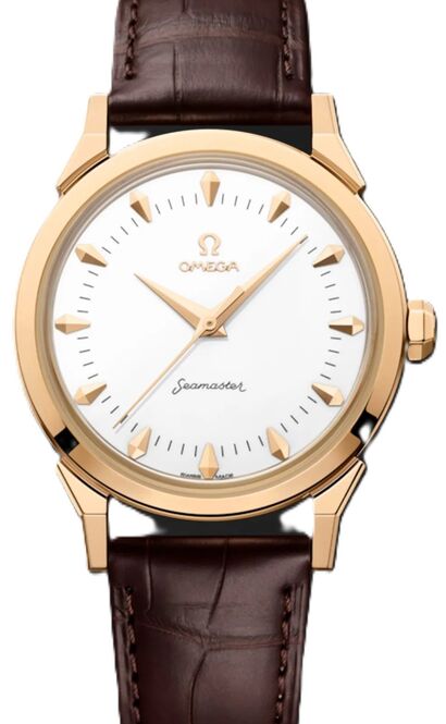 Omega Seamaster Bialy 37 mm Żółte Zloto