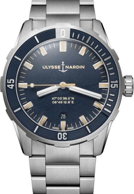 Ulysse Nardin Diver Niebieski 42 mm Stal