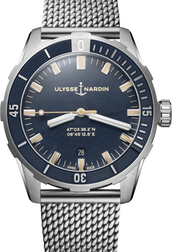 Ulysse Nardin Diver Niebieski 42 mm Stal