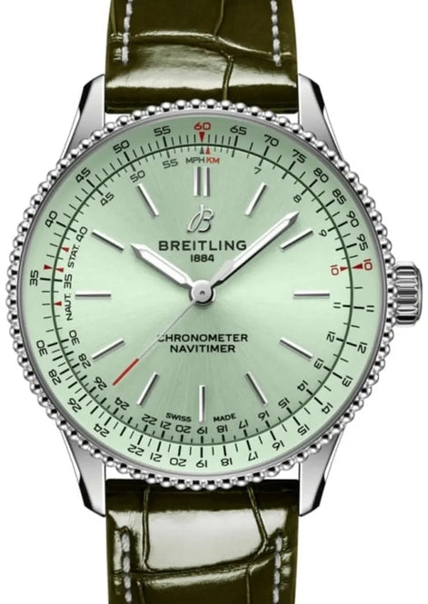 Breitling Navitimer Green 36mm Steel 