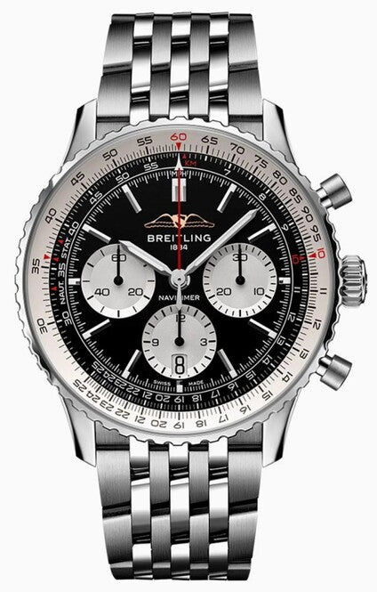 Breitling Navitimer 1 B01 Chronograph Czarny 43mm Stal