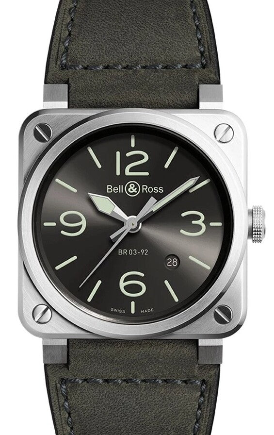 Bell & Ross BR 03-92 Szary 42 mm Stal