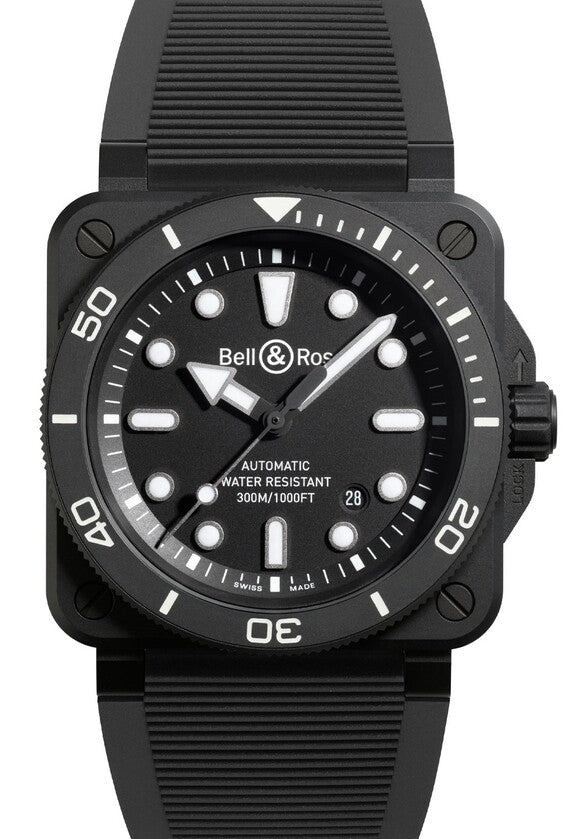 Bell & Ross BR 03 Diver Czarny 42 mm Ceramika