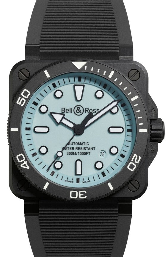 Bell & Ross BR 03 Diver Niebieski 42 mm Ceramika