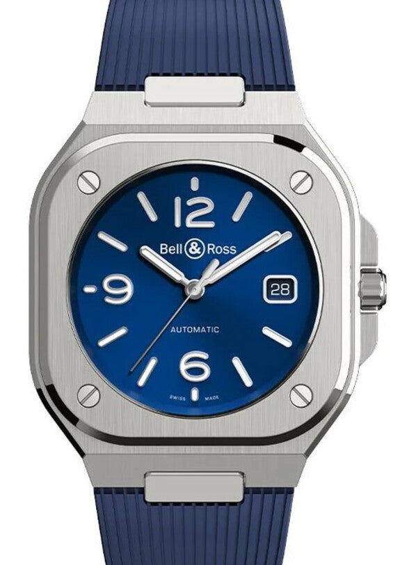 Bell & Ross BR 05 Niebieski 42 mm Stal