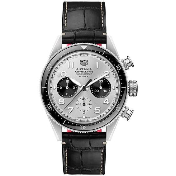 TAG Heuer Autavia Szary 42 mm Stal