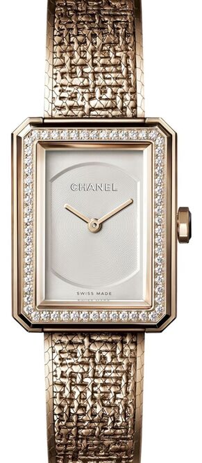 Chanel Boy-Friend Silver 27.9 x 21.5 mm Rose Gold 
