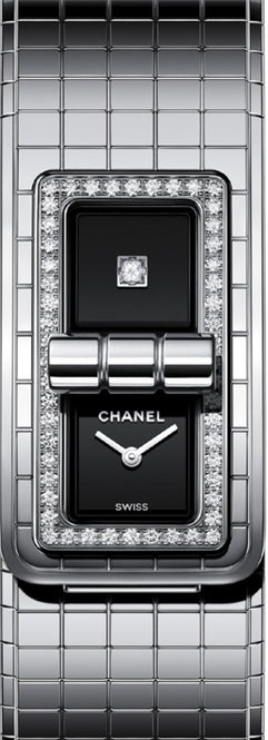 Chanel Code Coco Black 38.1 x 21.5 mm Steel 
