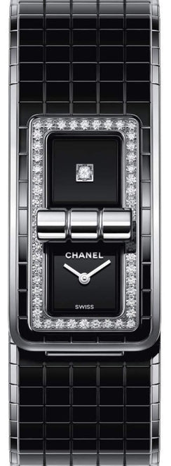 Chanel Code Coco Black 38.1 x 21.5 mm Steel 