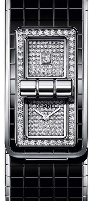Chanel Code Coco Black 38.1 x 21.5 mm Steel 