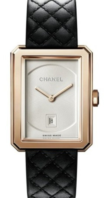 Chanel Boy-Friend Silver 34 x 26 mm Rose Gold 