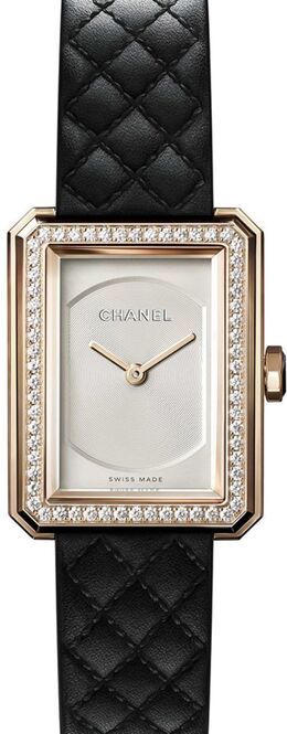 Chanel Boy-Friend White 27.9 x 21.5 mm Rose Gold 