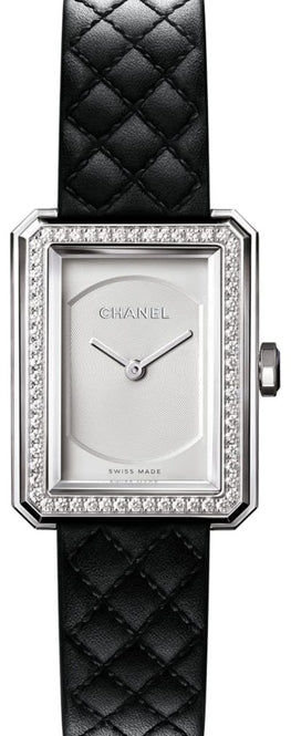 Chanel Boy-Friend Silver 27.9 x 21.5 mm Steel 