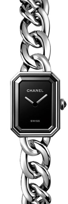 Chanel Première Black 19.7 x 15.2 mm Steel 
