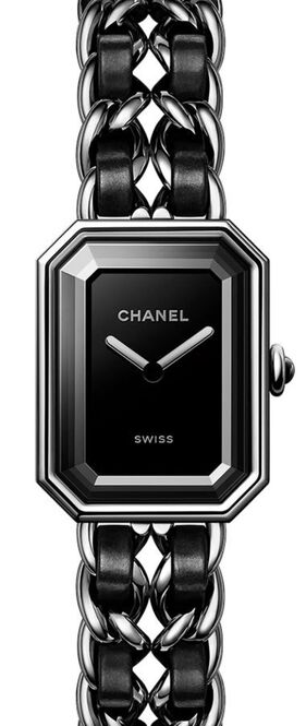 Chanel Première Black 21.7 x 20 mm Steel 