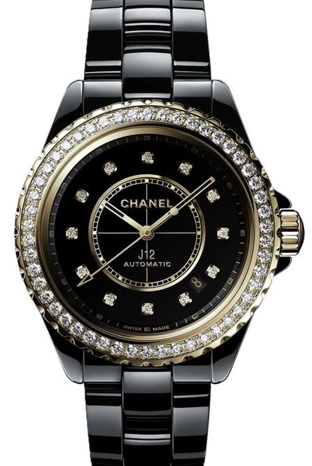 Chanel J12 Diamond Bezel Black 38mm Ceramic 