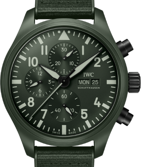 IWC Pilots Watch Chronograph Top Gun Green 44.5mm Ceramic 